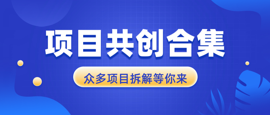 项目共创合集，从0-1全过程拆解，让你迅速找到适合自已的项目-简创项目网