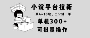 小说平台拉新，单机300+，两分钟一单4~10块，操作简单可批量。-简创项目网