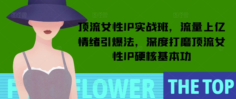 顶流女性IP实战班，流量上亿情绪引爆法，深度打磨顶流女性IP硬核基本功-简创项目网
