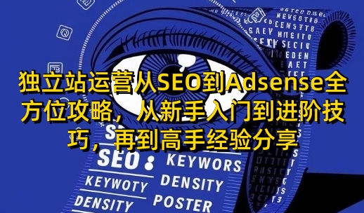 独立站运营从SEO到Adsense全方位攻略，从新手入门到进阶技巧，再到高手经验分享-简创项目网