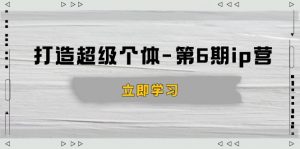 打造 超级个体-第6期ip营：商业认知,产品设计,成交演练,解决知识变现难题-简创项目网