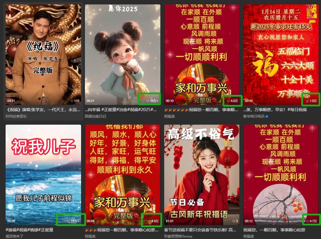 银发经济新年风口，儿女祝福视频爆火，一条作品上万播放，一定要抓住-简创项目网