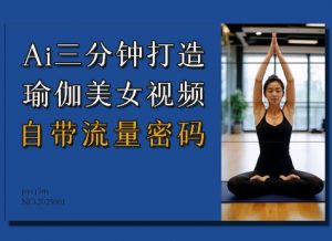 Ai3分钟打造瑜伽美女视频，自带流量密码-简创项目网