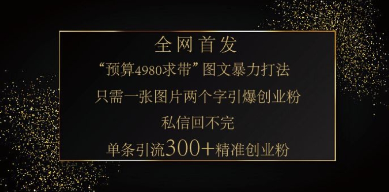 小红书神奇图片引流法，只需一张图，就能单条笔记凭借此方法，轻松引流 300 + 精准创业粉-简创项目网