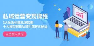 私域运营变现课程，3大体系构建私域蓝图，十大模型解锁私域引流转化秘诀-简创项目网