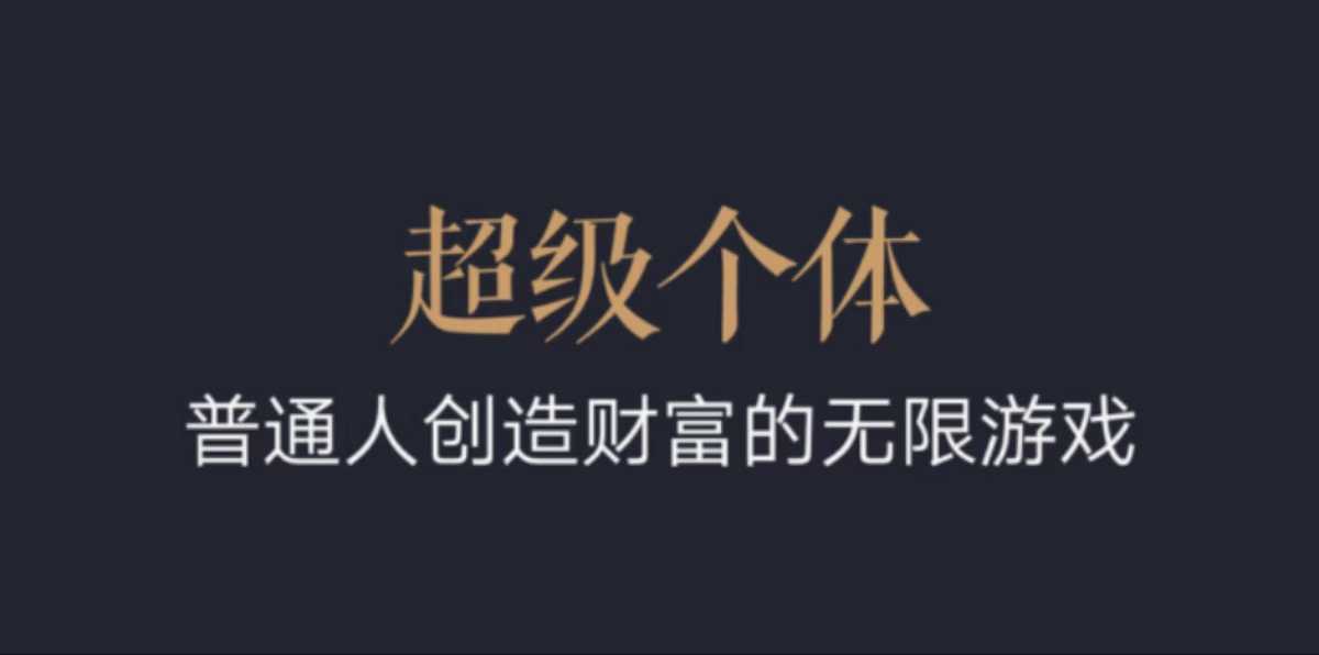 超级个体：2024-2025翻盘指南，普通人创造财富的无限游戏-简创项目网