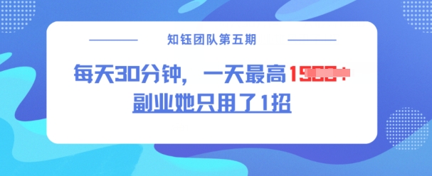 副业她只用了1招，每天30分钟，无脑二创，一天最高1.5k-简创项目网