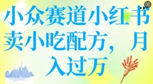 小众赛道小红书卖小吃配方，操作简单，月入过W-简创项目网