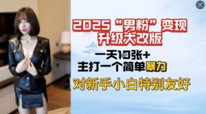2025男粉变现全新玩法升级，日入上千简简单单，小白可轻松上手-简创项目网