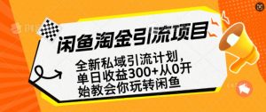 闲鱼淘金私域引流计划，从0开始玩转闲鱼，副业也可以挣到全职的工资-简创项目网