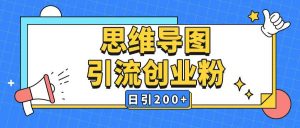 暴力引流全平台通用思维导图引流玩法ai一键生成日引200+-简创项目网