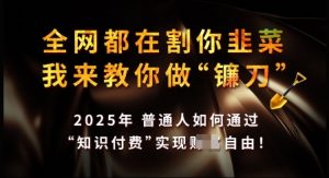 知识付费如何做到月入过W+，2025我来教你做“镰刀”【揭秘】-简创项目网