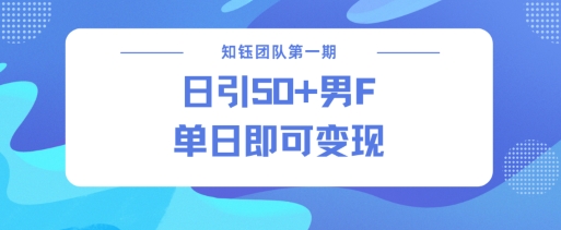 男粉引流新方法不违规，当日即可变现-简创项目网