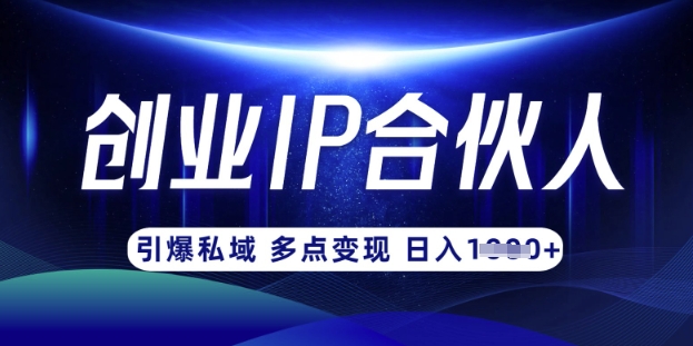 云帆·创业ip合伙人打造3.0，从0到1教你做网创，实现月入过W-简创项目网