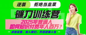镰刀训练营超级IP合伙人，25年普通人如何通过“知识付费”实现逆袭-简创项目网