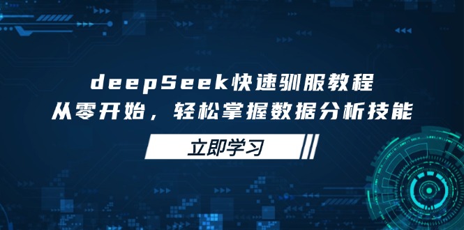 deepSeek快速驯服教程，从零开始，轻松掌握数据分析技能-简创项目网