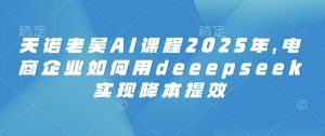天诺老吴AI课程2025年，电商企业如何用deeepseek实现降本提效-简创项目网