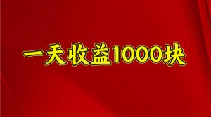 一天收益1000+ 稳定项目，可以做视频号，也可以做快手抖音-简创项目网