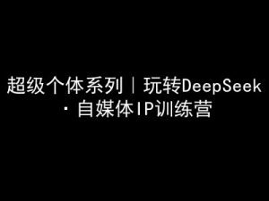 超级个体系列，玩转DeepSeek·自媒体IP训练营，deepseek教程-简创项目网