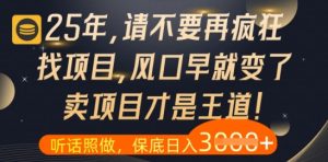 什么?25年你还在疯狂找项目做,醒醒吧,看完这些你全都懂了【揭秘】-简创项目网
