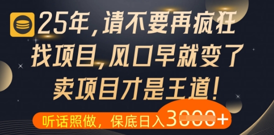 什么？25年你还在疯狂找项目做，醒醒吧，看完这些你全都懂了【揭秘】-简创项目网