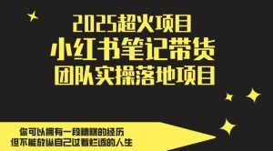 2025超火项目，副业最佳选择，小红书笔记带货团队实操落地项目，，轻松日入5张-简创项目网
