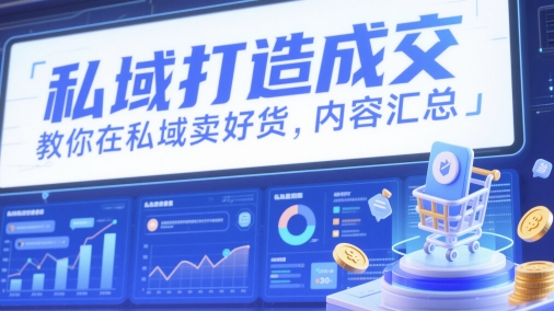 私域打造成交，教你在私域卖好货，内容汇总-简创项目网