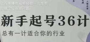 新手起号36计2.0，四年行业沉淀，上百条爆款视频经验一次性帮你搞定短视频问题-简创项目网