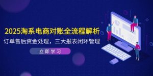 2025淘系电商对账全流程解析,订单售后资金处理,三大报表闭环管理-简创项目网