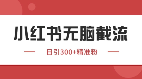 小红书只要你有同行就能获客，独家野路子获客玩法，暴力截流【揭秘】-简创项目网
