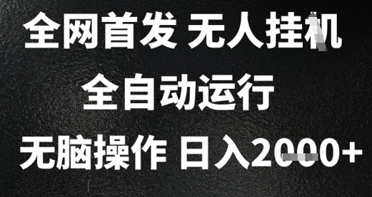 2025首发无人挂G项目，日入2k+，全自动运行，无脑操作，长期稳定 小白可玩【揭秘】-简创项目网