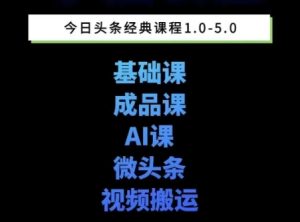 头条图文课1-5期教你头条图文写作、微头条、视频搬运变现，适合新手快速起号玩法-简创项目网