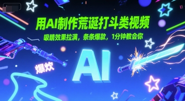 用AI制作荒诞打斗类视频，吸睛效果拉满，条条爆款，1分钟教会你-简创项目网