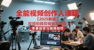 全能视频创作人课程【2025新版】视频拍摄剪辑编导运营，零基础学习视频创作-简创项目网