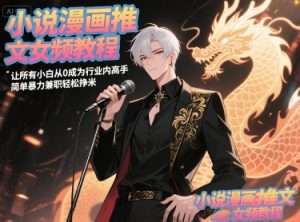 小说漫画推文女频教程，让所有小白从0成为行业内高手，简单暴力兼职轻松挣米-简创项目网