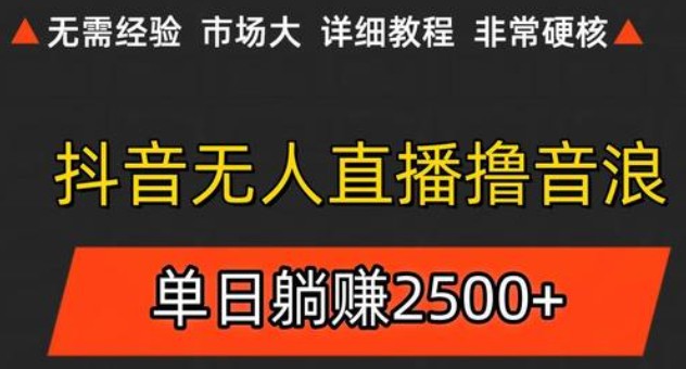 抖音无人直播6.0 简单无脑可矩阵 每天两小时轻松躺赚500+-简创项目网