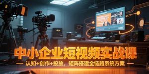 中小企业短视频实战课，认知+创作+投放，矩阵搭建全链路系统方案-简创项目网