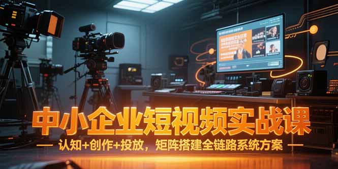 中小企业短视频实战课，认知+创作+投放，矩阵搭建全链路系统方案-简创项目网