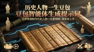 历史人物一生豆包智能体生成提示词，让你快速制作历史人物一生类视频，简单易上手-简创项目网