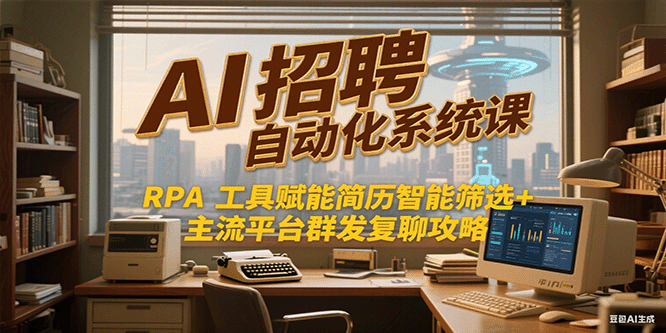 AI招聘自动化系统课，RPA工具赋能简历智能筛选+主流平台群发复聊全攻略-简创项目网