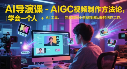 AI导演课-AIGC视频制作方法论，学会一个人+AI工具，完成如同小型视频团队般的创作工作，实现导演梦-简创项目网