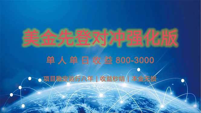 美金先登计划对冲强化版，2025年黑马中最暴力收益日收益1k-4k(可放大…-简创项目网