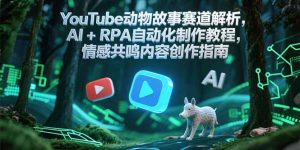 YouTube动物故事赛道解析,AI+RPA自动化制作教程,情感共鸣内容创作指南-简创项目网