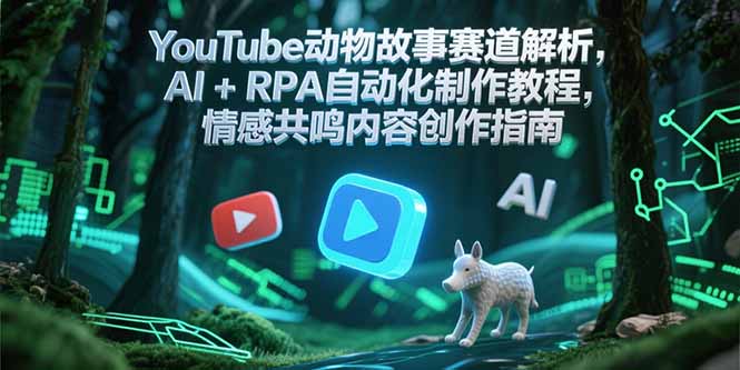 YouTube动物故事赛道解析，AI+RPA自动化制作教程，情感共鸣内容创作指南-简创项目网