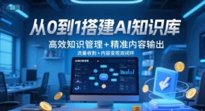 从0到1搭建AI知识库，高效知识管理+精准内容输出，流量收割+内容变现双闭环-简创项目网