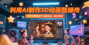 利用AI制作3D动画甄嬛传，流量爆了，手把手教你这个AI新玩法，轻松涨粉-简创项目网