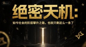 付费文章：绝密天机：如今社会的阶层攀升之路，也就只剩这么一条了-简创项目网