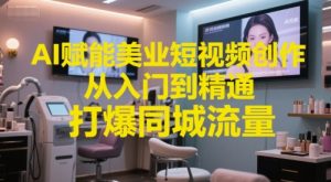 AI赋能美业短视频创作，从入门到精通，打爆同城流量，超级AI工具短视频实操落地-简创项目网