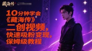 10分钟学会《藏海传》二创视频,快速吸粉变现,保姆级教程-简创项目网