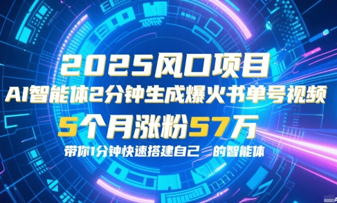 AI智能体2分钟一键生成爆火书单号原创视频，5个月涨粉57w，带你零代码1分钟搭建智能体-简创项目网